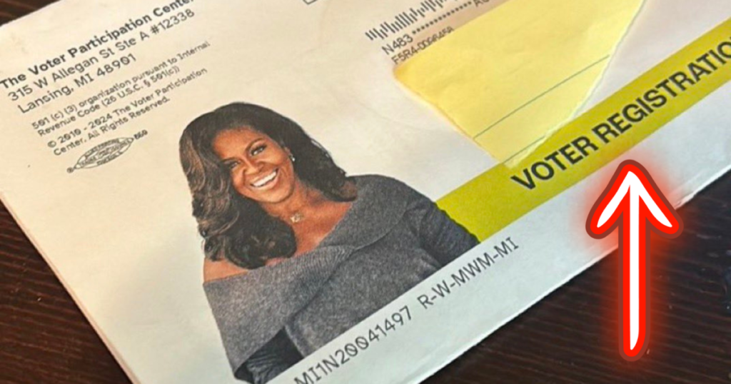 BREAKING: Why Is Michelle Obama’s Picture On Voter Registration Mail ...